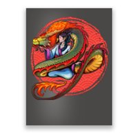 Fire Dragon Warrior Woman Poster