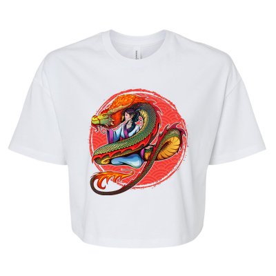 Fire Dragon Warrior Woman Bella+Canvas Jersey Crop Tee