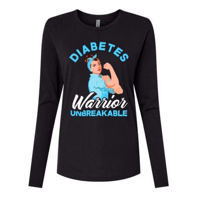 Fighter Diabetes Warrior Unbreakable Diabetes Awareness Meaningful Gift Womens Cotton Relaxed Long Sleeve T-Shirt