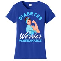 Fighter Diabetes Warrior Unbreakable Diabetes Awareness Meaningful Gift Women's T-Shirt