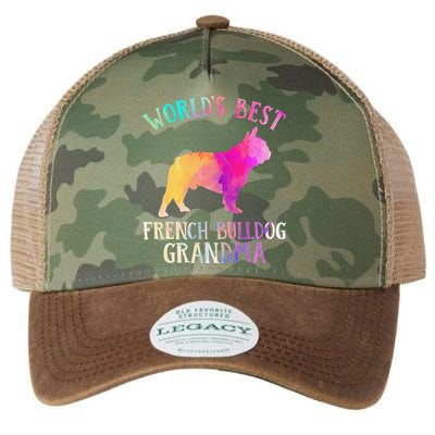 Frenchie Dog World’s Best French Bulldog Grandma Legacy Tie Dye Trucker Hat