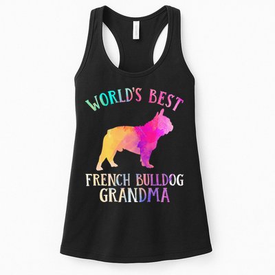 Frenchie Dog World’s Best French Bulldog Grandma Womens Tank Top