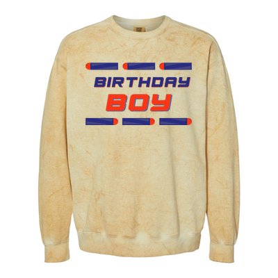 Foam Dart War Birthday Colorblast Crewneck Sweatshirt