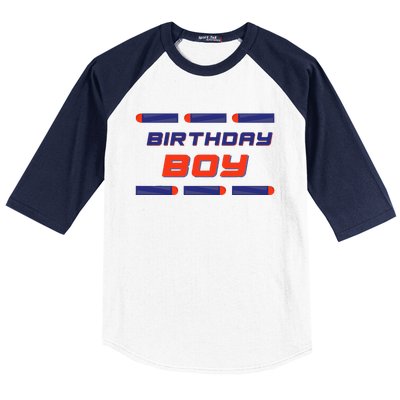 Foam Dart War Birthday Baseball Sleeve Shirt