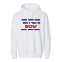 Foam Dart War Birthday Garment-Dyed Fleece Hoodie