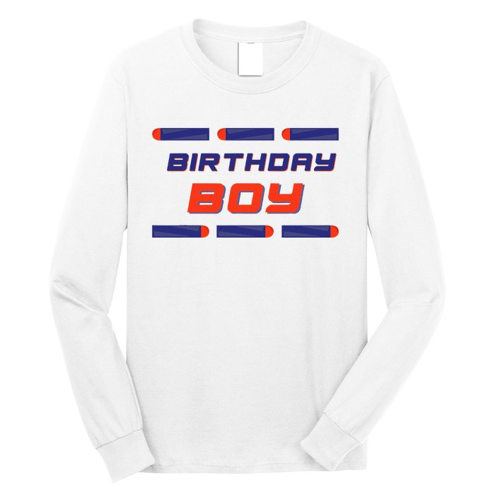 Foam Dart War Birthday Long Sleeve Shirt