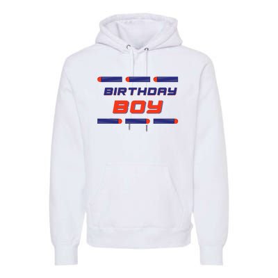 Foam Dart War Birthday Premium Hoodie