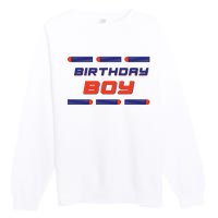 Foam Dart War Birthday Premium Crewneck Sweatshirt