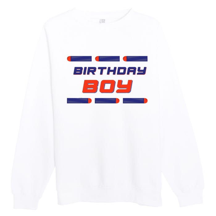 Foam Dart War Birthday Premium Crewneck Sweatshirt