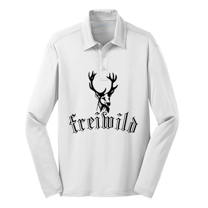 Freiwild Deer Wild Silk Touch Performance Long Sleeve Polo