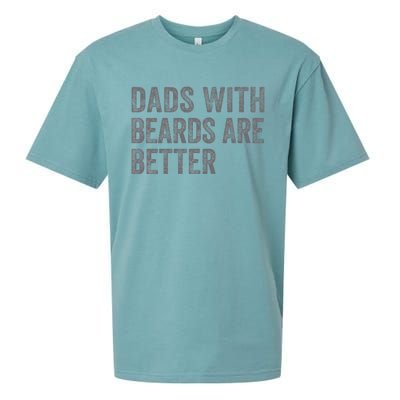 Funny Dads With Beards Are Better Fathers Valentine's Day Sueded Cloud Jersey T-Shirt