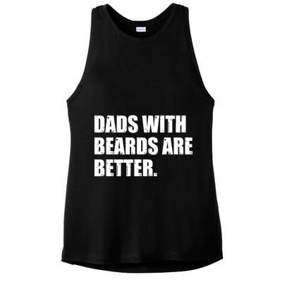 Funny Dads With Beards Are Better Ladies PosiCharge Tri-Blend Wicking Tank