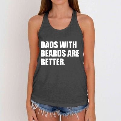 Funny Dads With Beards Are Better Women's Knotted Racerback Tank