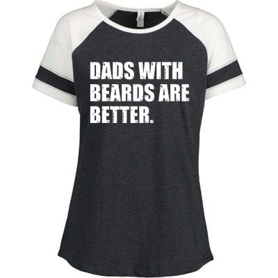 Funny Dads With Beards Are Better Enza Ladies Jersey Colorblock Tee