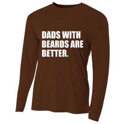 Funny Dads With Beards Are Better Cooling Performance Long Sleeve Crew