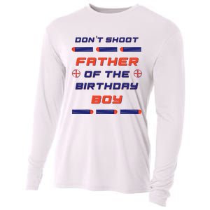 Foam Dart War Birthday Father Of The Birthday Boy Cooling Performance Long Sleeve Crew