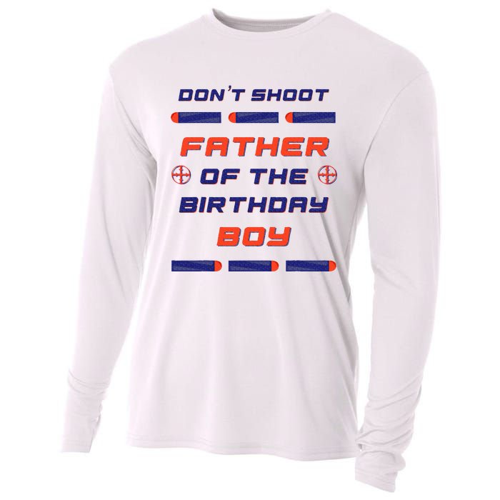 Foam Dart War Birthday Father Of The Birthday Boy Cooling Performance Long Sleeve Crew