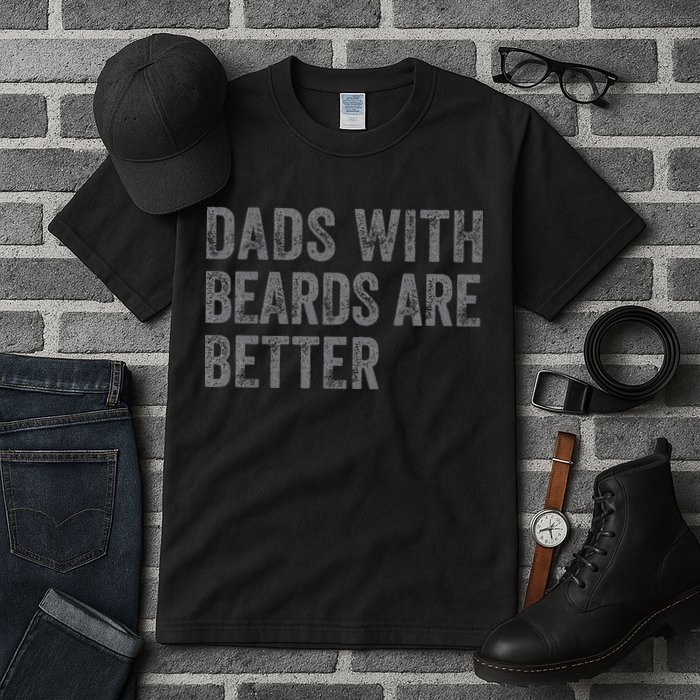 Funny Dads With Beards Are Better Fathers Valentines Day Tall T-Shirt