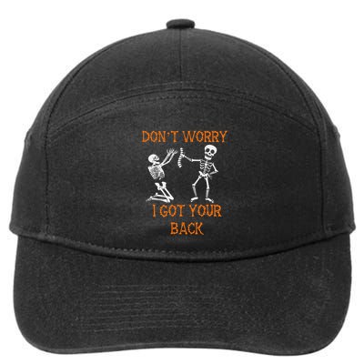 Funny Dont Worry I Got Your Back Skeleton Bones Skull 7-Panel Snapback Hat