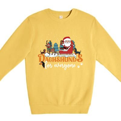 Funny Dachshund Xmas Doxie Winter Dog Dachshund Christmas Premium Crewneck Sweatshirt