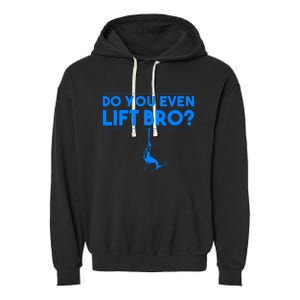 Funny Do You Even Lift Bro Gift | Cute Skiing Lover Boy Garment-Dyed Fleece Hoodie