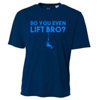 Funny Do You Even Lift Bro Gift | Cute Skiing Lover Boy Cooling Performance Crew T-Shirt