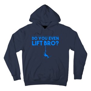 Funny Do You Even Lift Bro Gift | Cute Skiing Lover Boy Hoodie