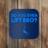 Funny Do You Even Lift Bro Gift | Cute Skiing Lover Boy Coaster