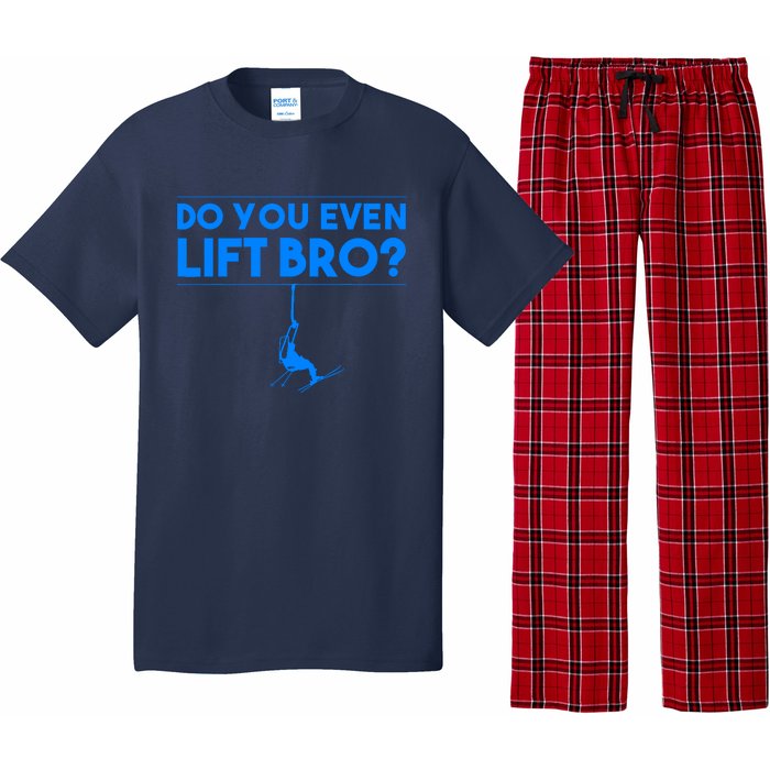 Funny Do You Even Lift Bro Gift | Cute Skiing Lover Boy Pajama Set