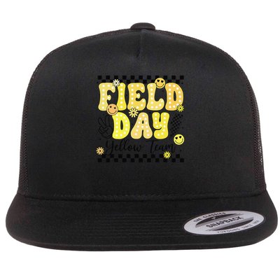 Field Day Yellow Team Field Trip Game Competition Student Flat Bill Trucker Hat
