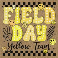 Field Day Yellow Team Field Trip Game Competition Student Cotton Canvas Backpack