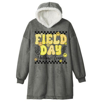 Field Day Yellow Team Field Trip Game Competition Student Hooded Wearable Blanket