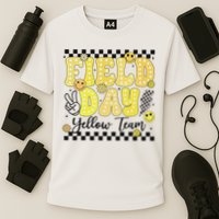 Field Day Yellow Team Field Trip Game Competition Student Cooling Performance Crew T-Shirt