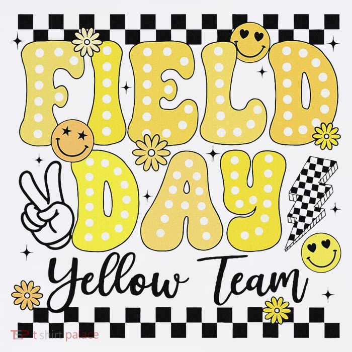 Field Day Yellow Team Field Trip Game Competition Student Tall T-Shirt