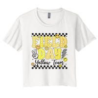 Field Day Yellow Team Field Trip Game Competition Student Women's Crop Top Tee