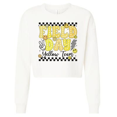 Field Day Yellow Team Field Trip Game Competition Student Cropped Pullover Crew