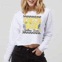 Field Day Yellow Team Field Trip Game Competition Student Cropped Pullover Crew