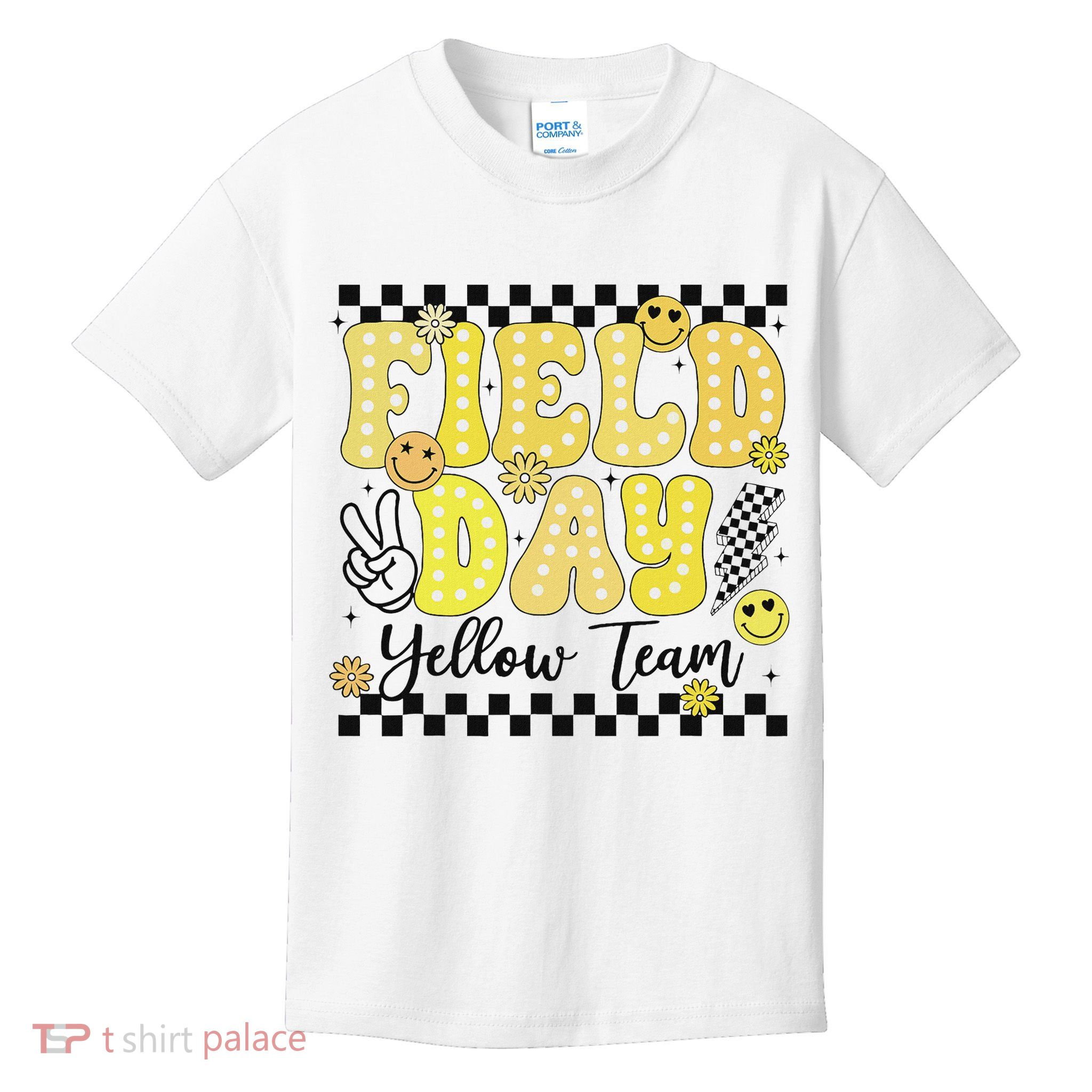 Field Day Yellow Team Field Trip Game Competition Student Kids T-Shirt