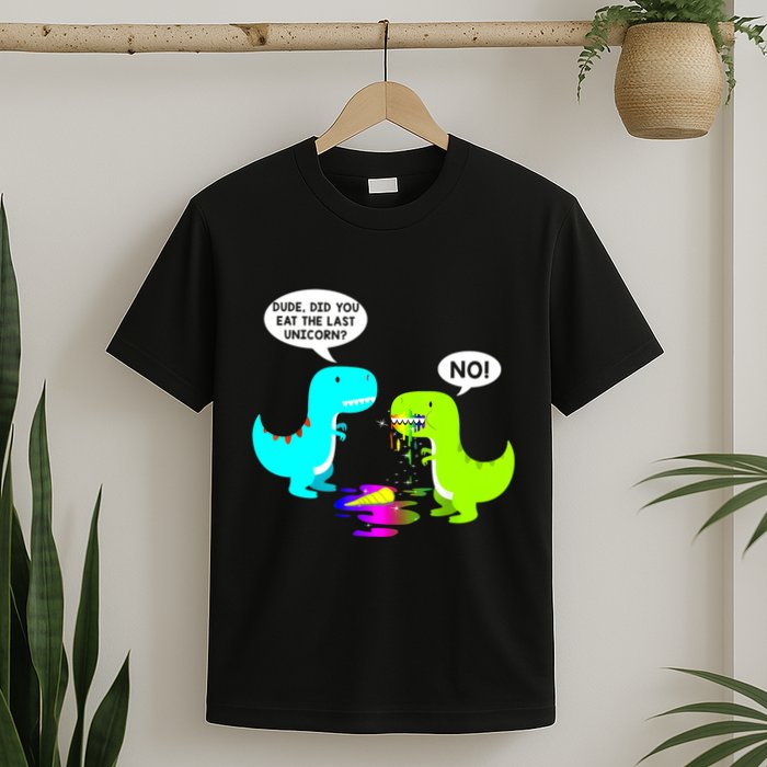 Funny Did You Eat The Last Unicorn Dinosaur Short T-Shirt