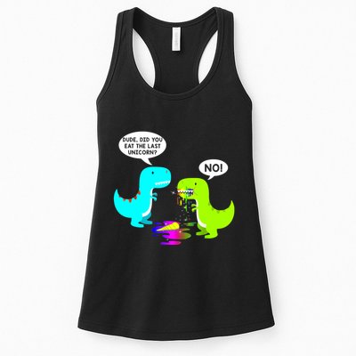 Funny Did You Eat The Last Unicorn Dinosaur Short Womens Tank Top