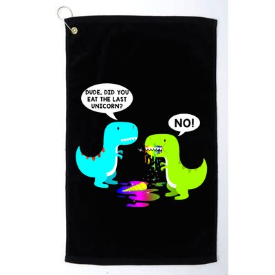 Funny Did You Eat The Last Unicorn Dinosaur Short Golf Towel