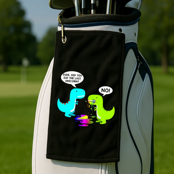 Funny Did You Eat The Last Unicorn Dinosaur Short Golf Towel