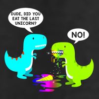 Funny Did You Eat The Last Unicorn Dinosaur Short Golf Towel