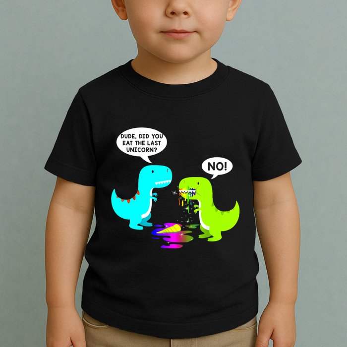Funny Did You Eat The Last Unicorn Dinosaur Short Toddler T-Shirt