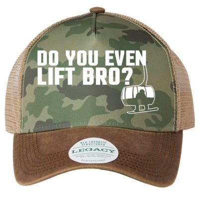 Funny Do You Even Lift Bro Ski/snowboard Ski Lift Pun Gift Legacy Tie Dye Trucker Hat