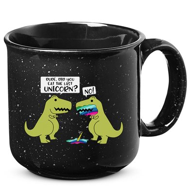 Funny Did You Eat The Last Unicorn Dinosaur 15oz Campfire Ceramic Mug
