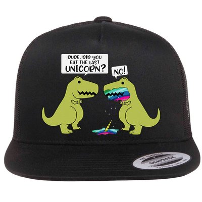Funny Did You Eat The Last Unicorn Dinosaur Flatbill Hat