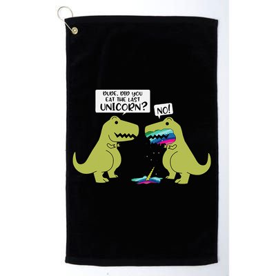 Funny Did You Eat The Last Unicorn Dinosaur Golf Towel