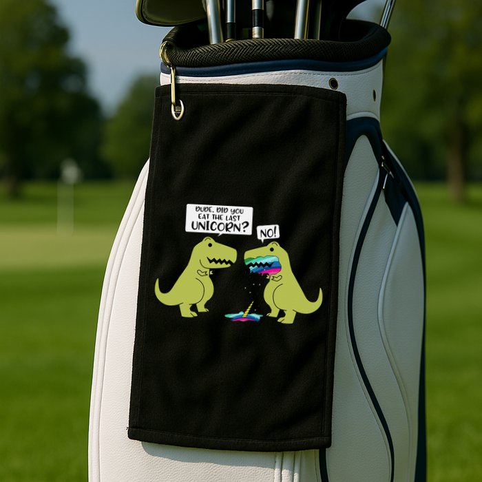 Funny Did You Eat The Last Unicorn Dinosaur Golf Towel