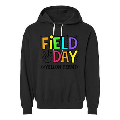 Field Day Yellow Team Funny For Teacher Field Day Games Garment-Dyed Fleece Hoodie